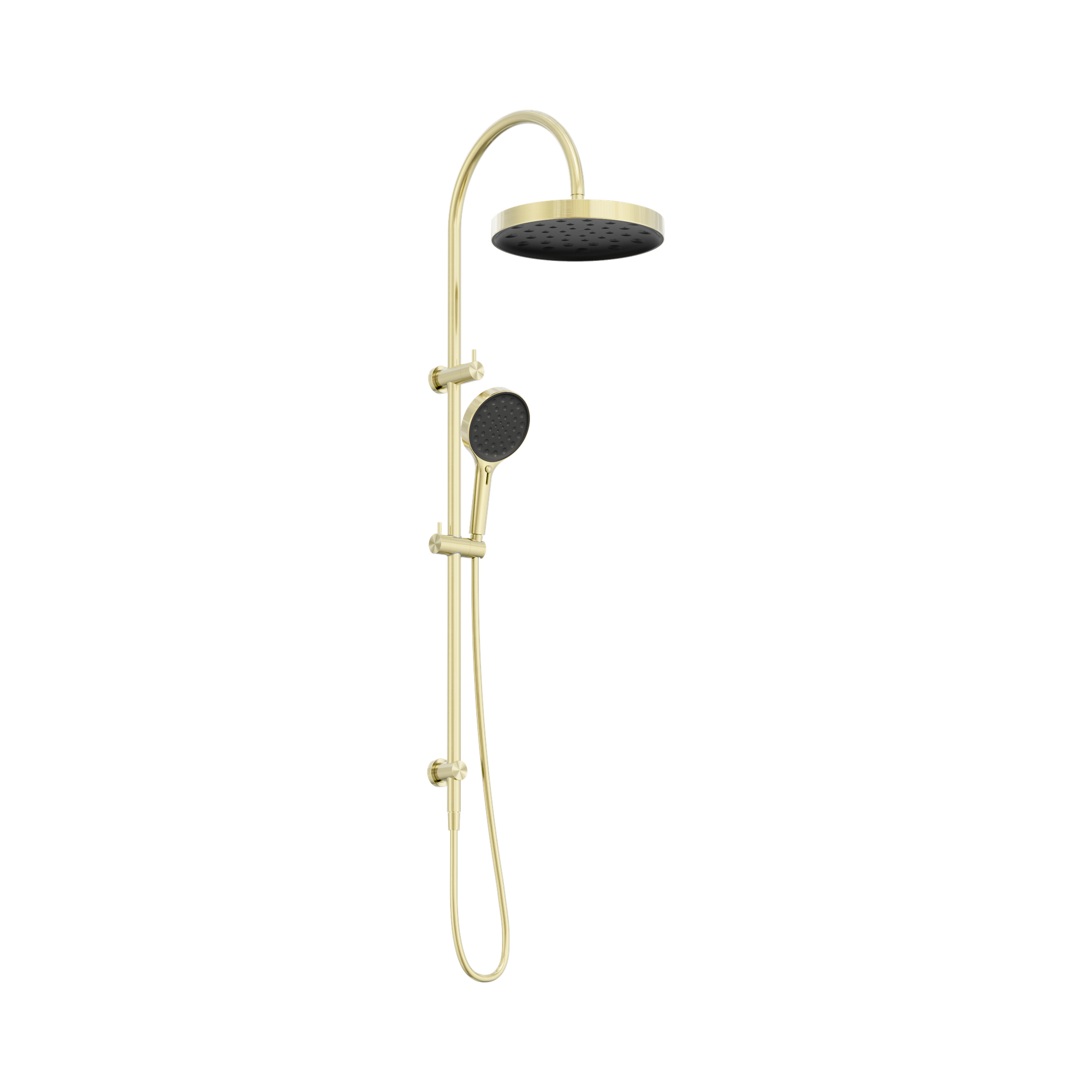 Nero Serenity Twin Shower, Brushed Gold