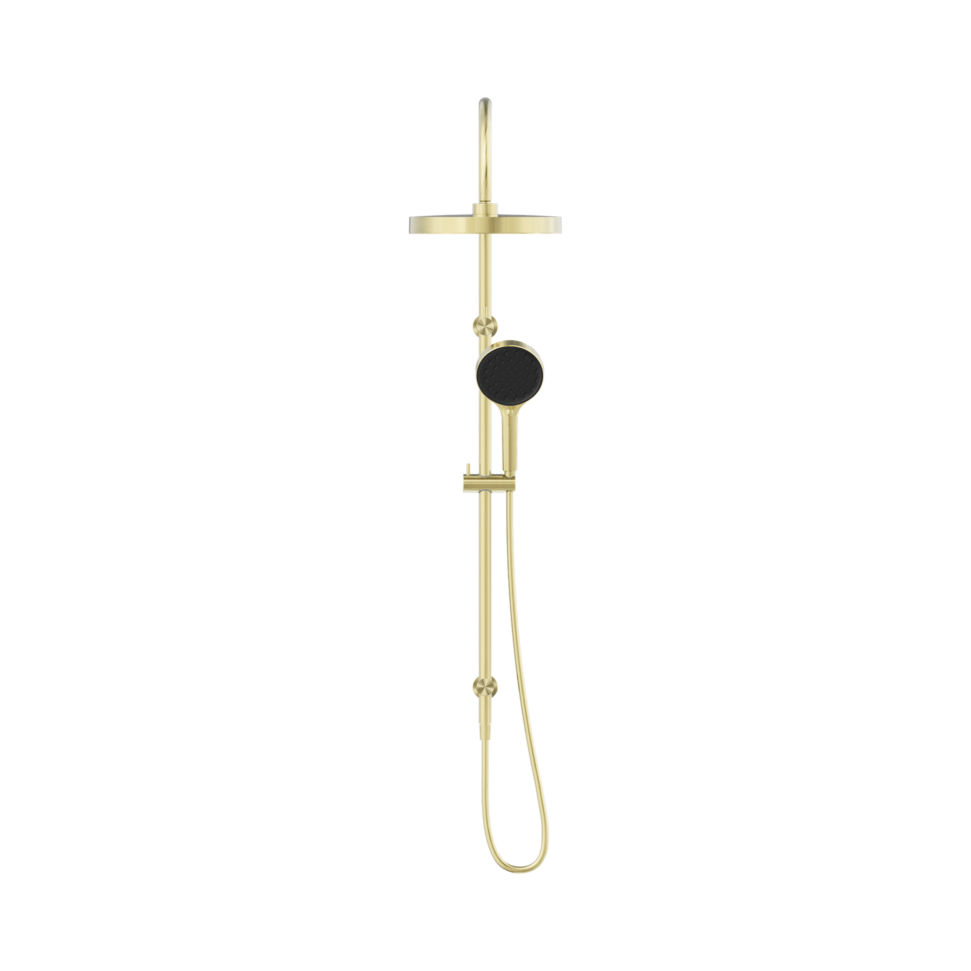 Nero Serenity Twin Shower, Brushed Gold