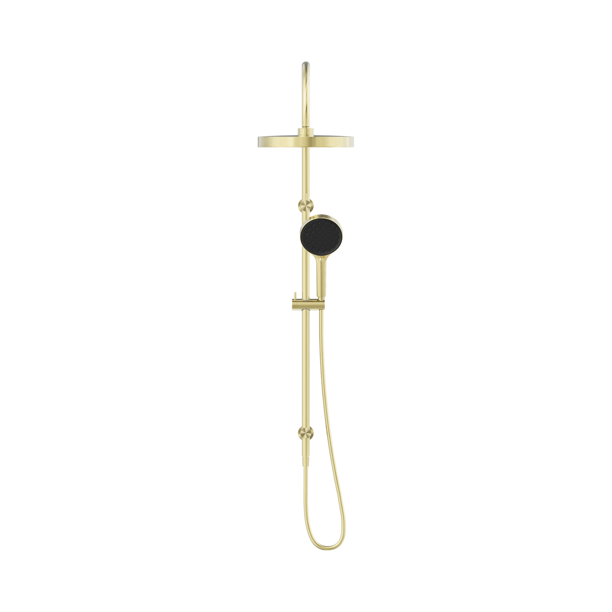 Nero Serenity Twin Shower, Brushed Gold