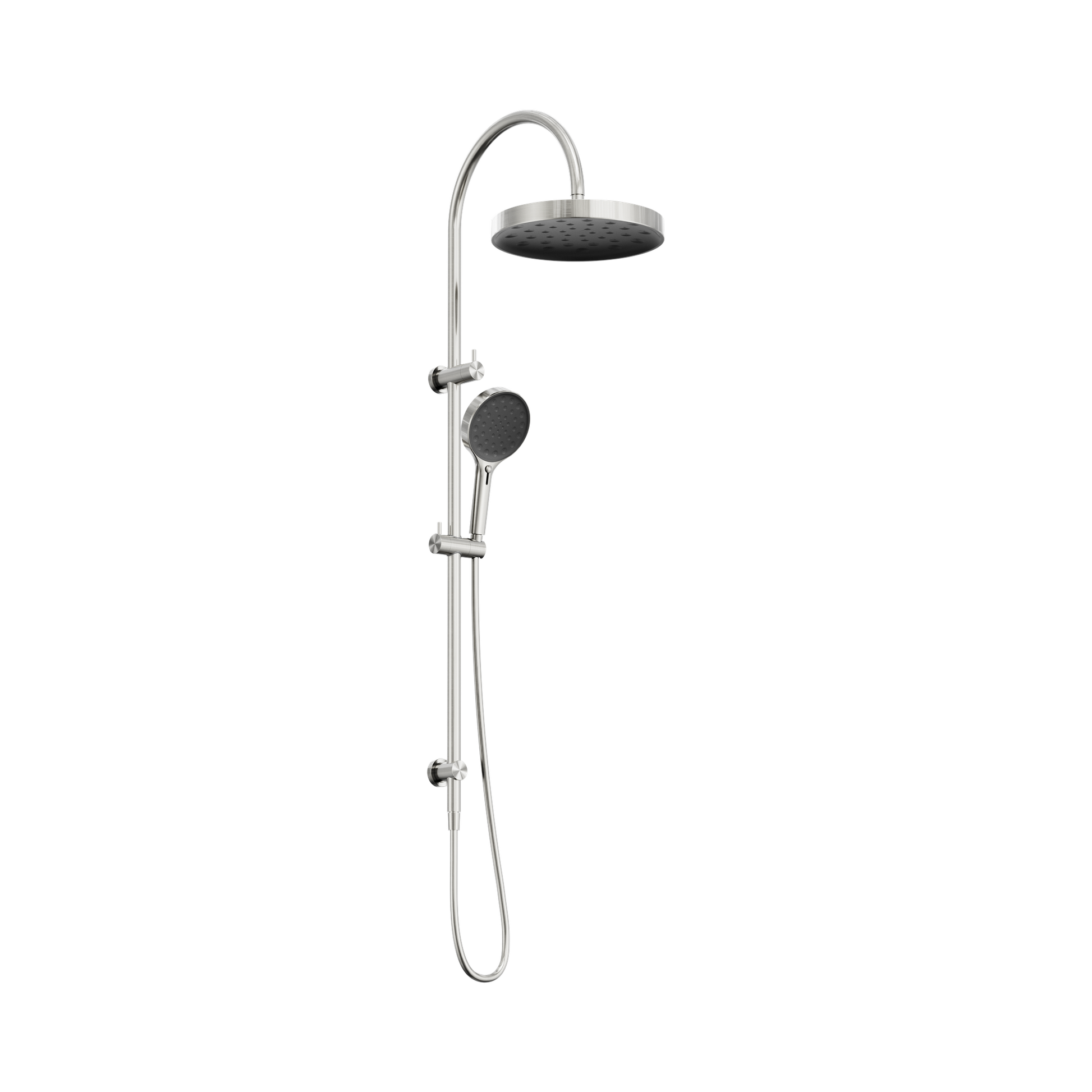 Nero Serenity Twin Shower, Brushed Nickel