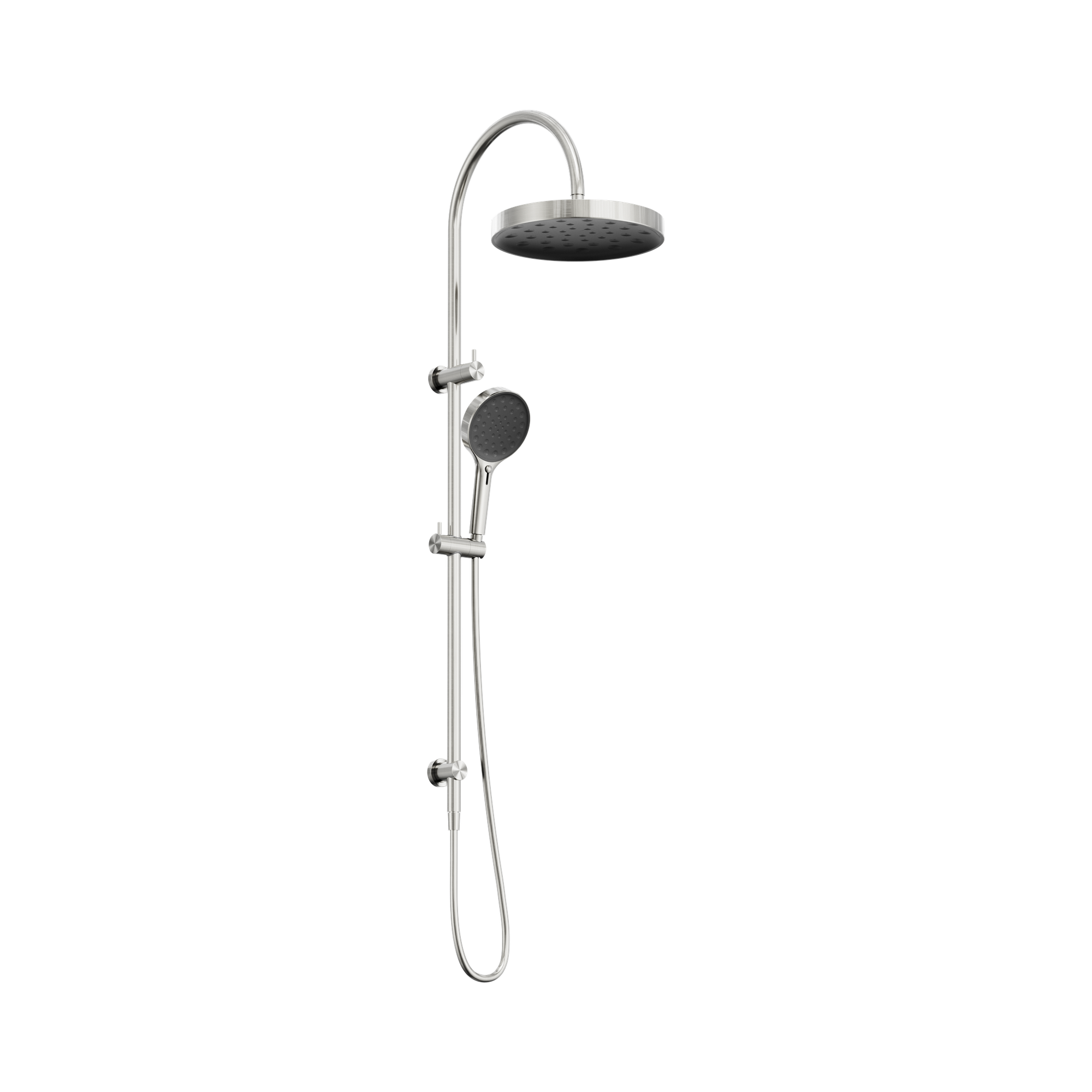 Nero Serenity Twin Shower, Brushed Nickel