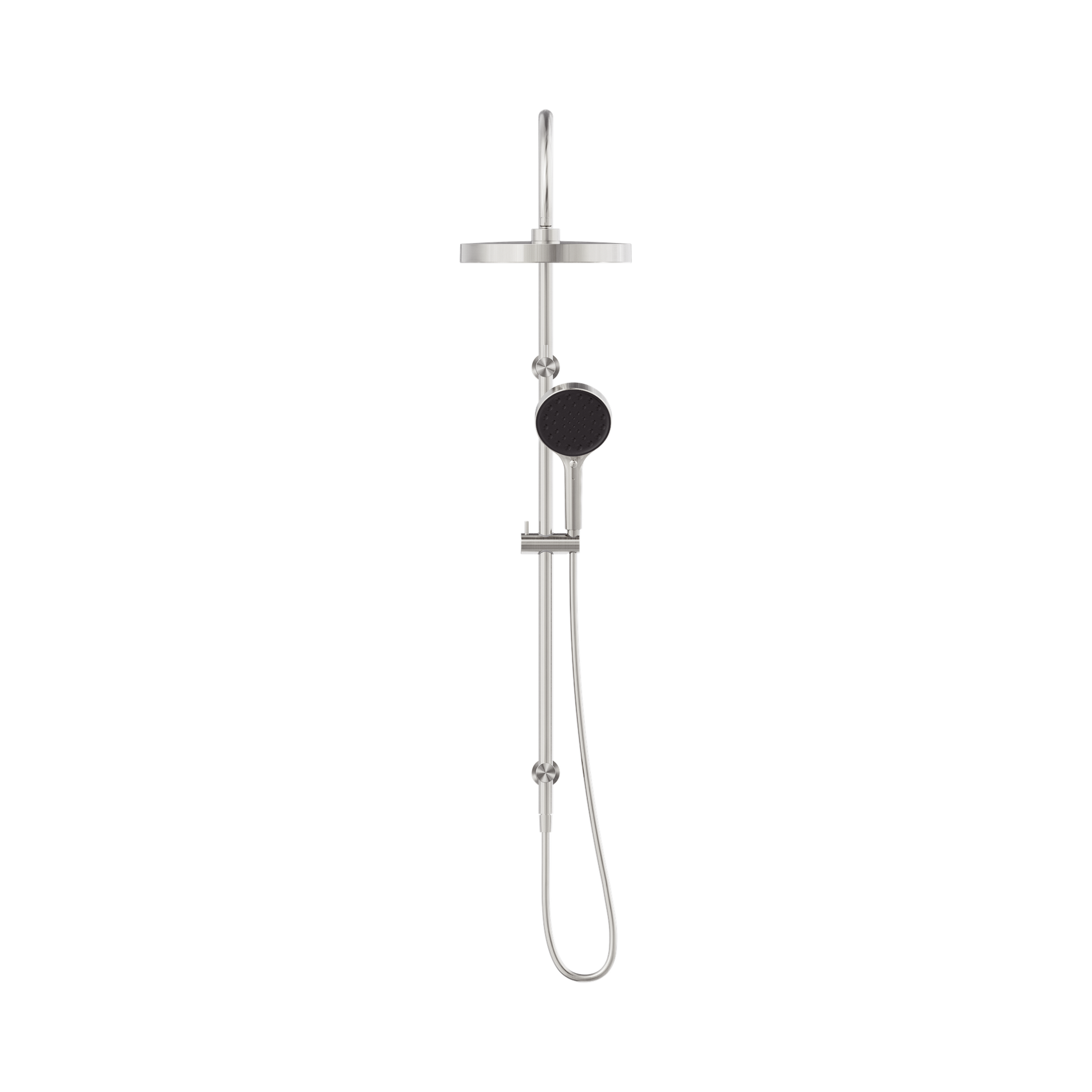 Nero Serenity Twin Shower, Brushed Nickel