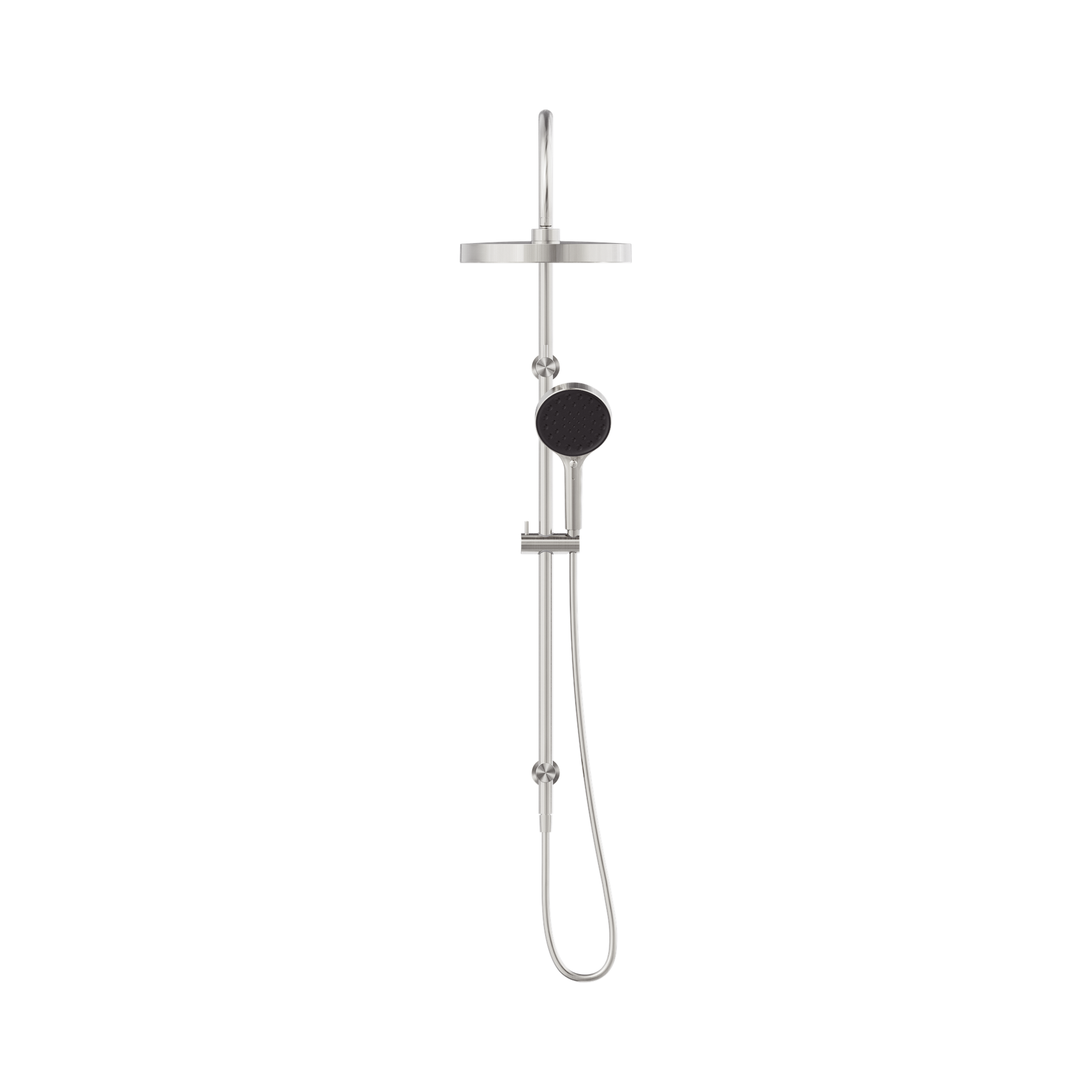 Nero Serenity Twin Shower, Brushed Nickel