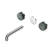 Nero Serenity Wall Basin Set 160mm Spout With Verde Alpi Handle Trim Kit Only, Chrome