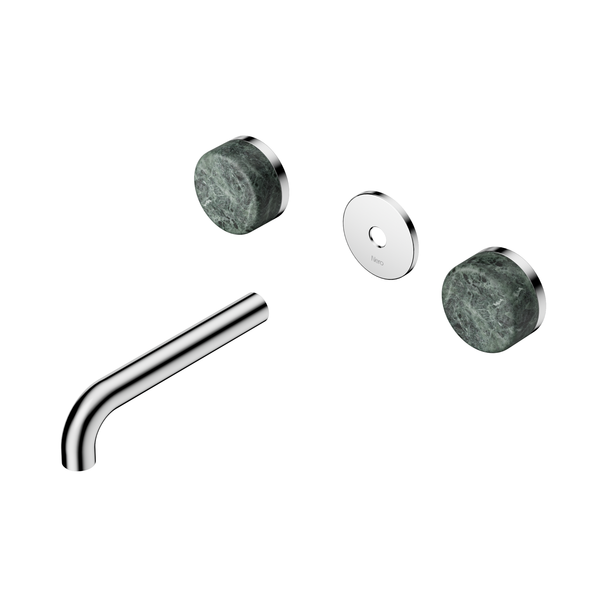 Nero Serenity Wall Basin Set 160mm Spout With Verde Alpi Handle Trim Kit Only, Chrome
