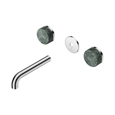 Nero Serenity Wall Basin Set 160mm Spout With Verde Alpi Handle Trim Kit Only, Chrome