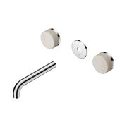 Nero Serenity Wall Basin Set 160mm Spout With Rome Travertine Handle Trim Kit Only, Chrome