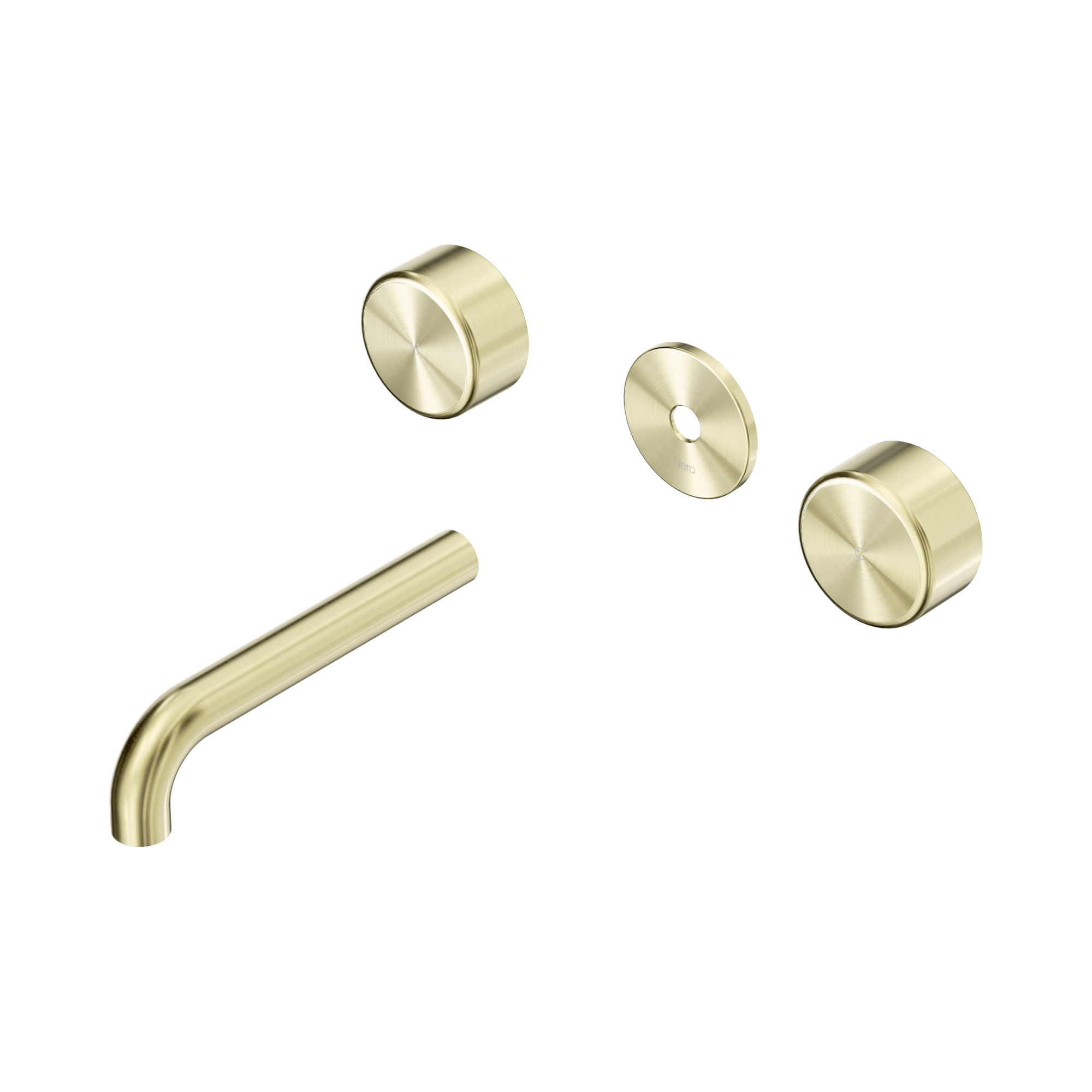 Nero Serenity Wall Basin Set 160mm Spout With Metal Handle Trim Kit Only, Brushed Gold
