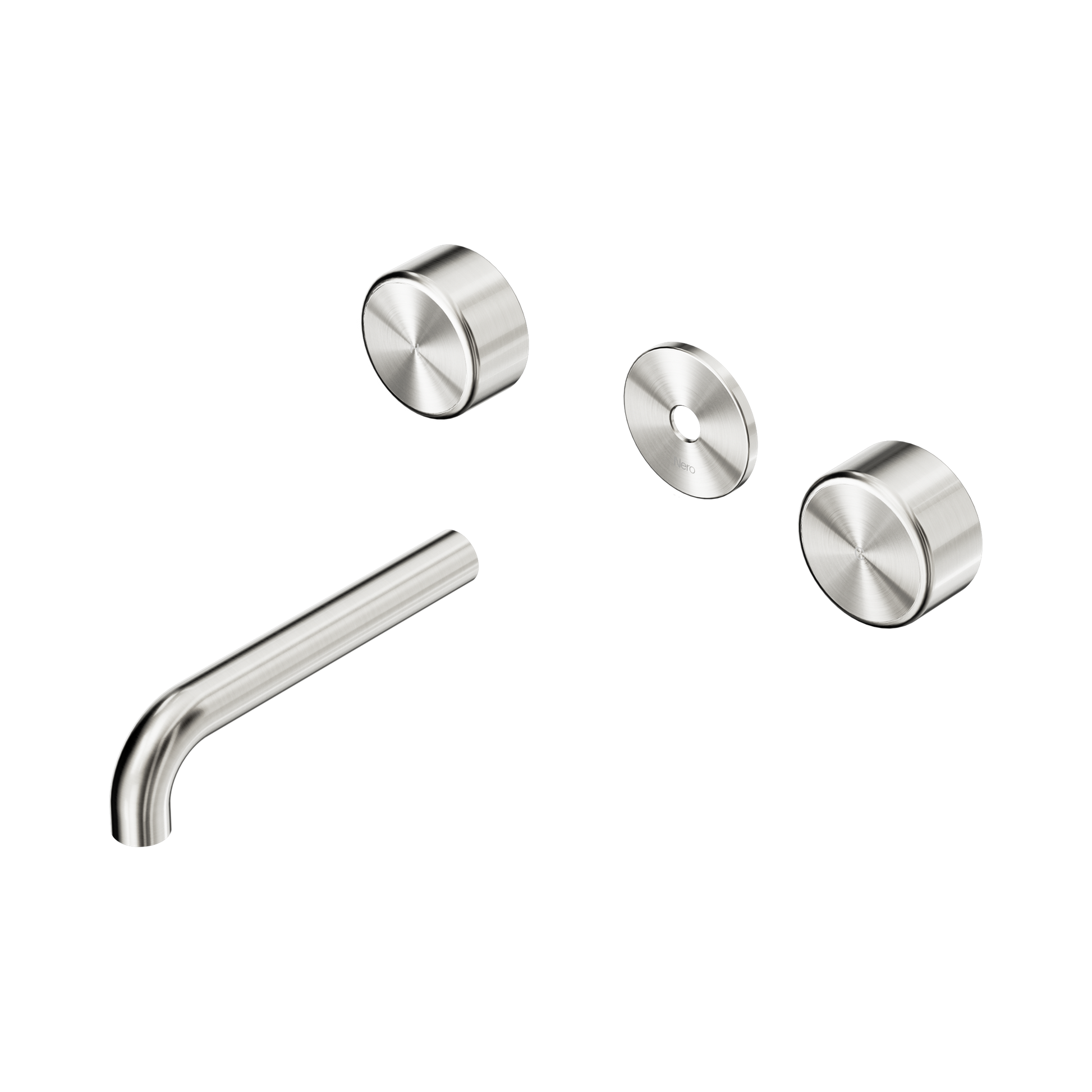 Nero Serenity Wall Basin Set 160mm Spout With Metal Handle Trim Kit Only, Brushed Nickel