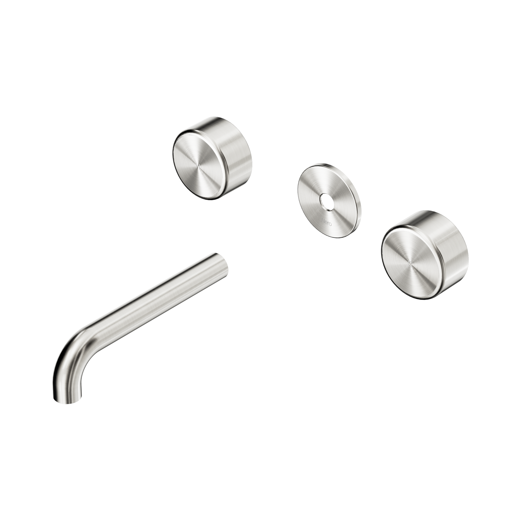 Nero Serenity Wall Basin Set 160mm Spout With Metal Handle Trim Kit Only, Brushed Nickel