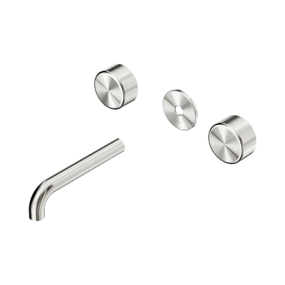 Nero Serenity Wall Basin Set 160mm Spout With Metal Handle Trim Kit Only, Brushed Nickel