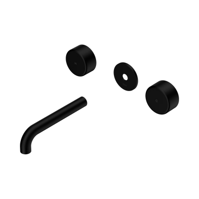 Nero Serenity Wall Basin Set 160mm Spout With Metal Handle Trim Kit Only, Matte Black
