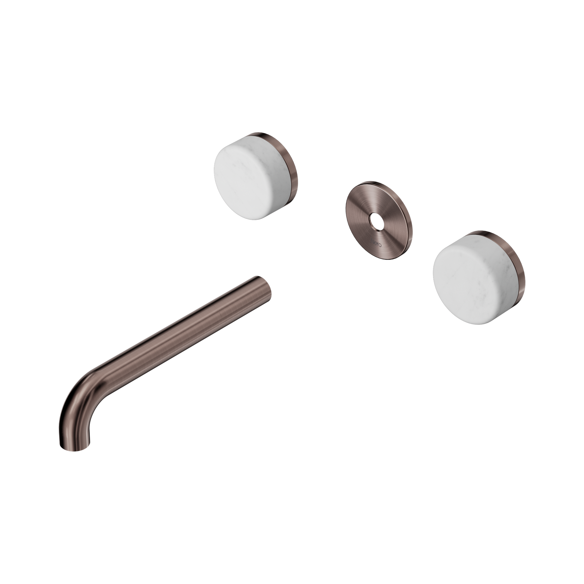 Nero Serenity Wall Basin Set 185mm Spout With Carrara Handle Trim Kit Only, Brushed Bronze