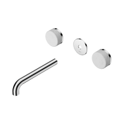 Nero Serenity Wall Basin Set 185mm Spout With Carrara Handle Trim Kit Only, Chrome