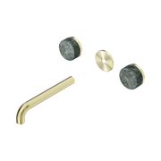 Nero Serenity Wall Basin Set 185mm Spout With Verde Alpi Handle Trim Kit Only, Brushed Gold