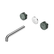 Nero Serenity Wall Basin Set 185mm Spout With Verde Alpi Handle Trim Kit Only, Chrome