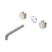 Nero Serenity Wall Basin Set 185mm Spout With Rome Travertine Handle Trim Kit Only, Chrome