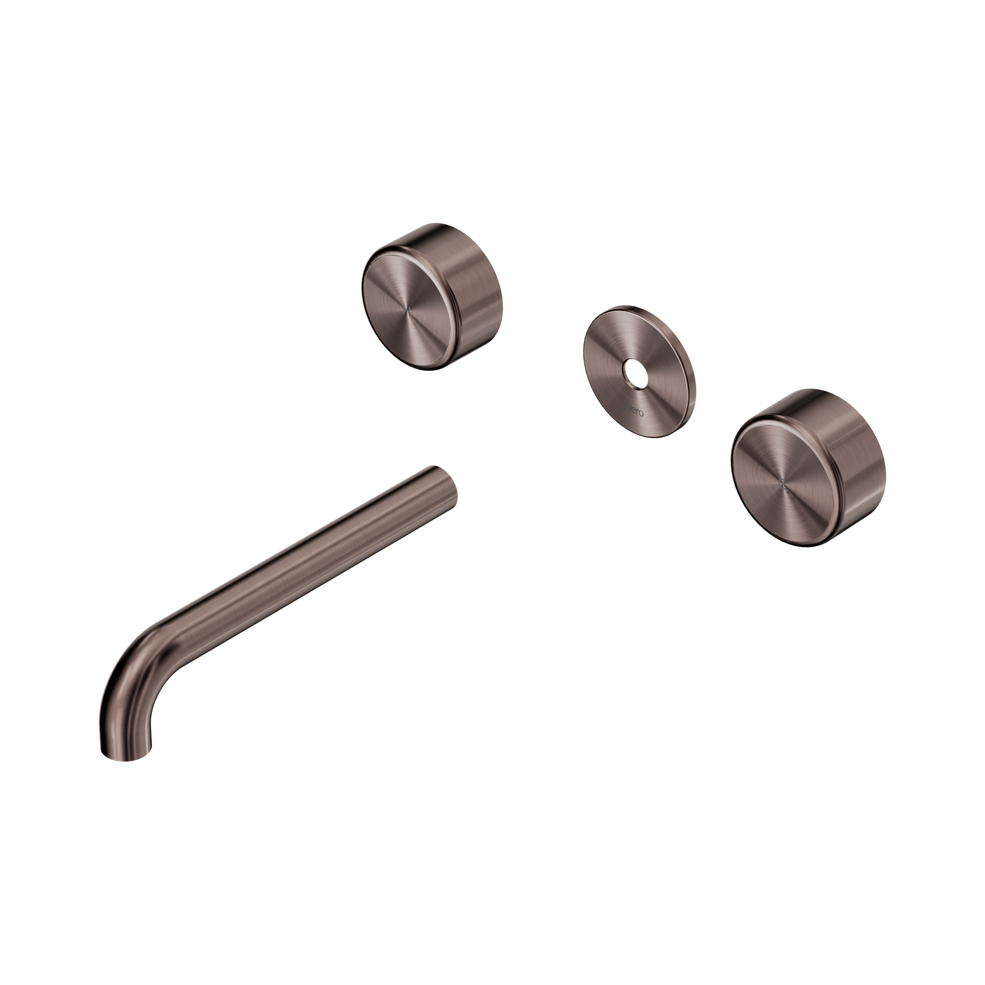 Nero Serenity Wall Basin Set 185mm Spout With Metal Handle Trim Kit Only, Brushed Bronze