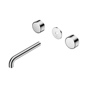 Nero Serenity Wall Basin Set 185mm Spout With Metal Handle Trim Kit Only, Chrome