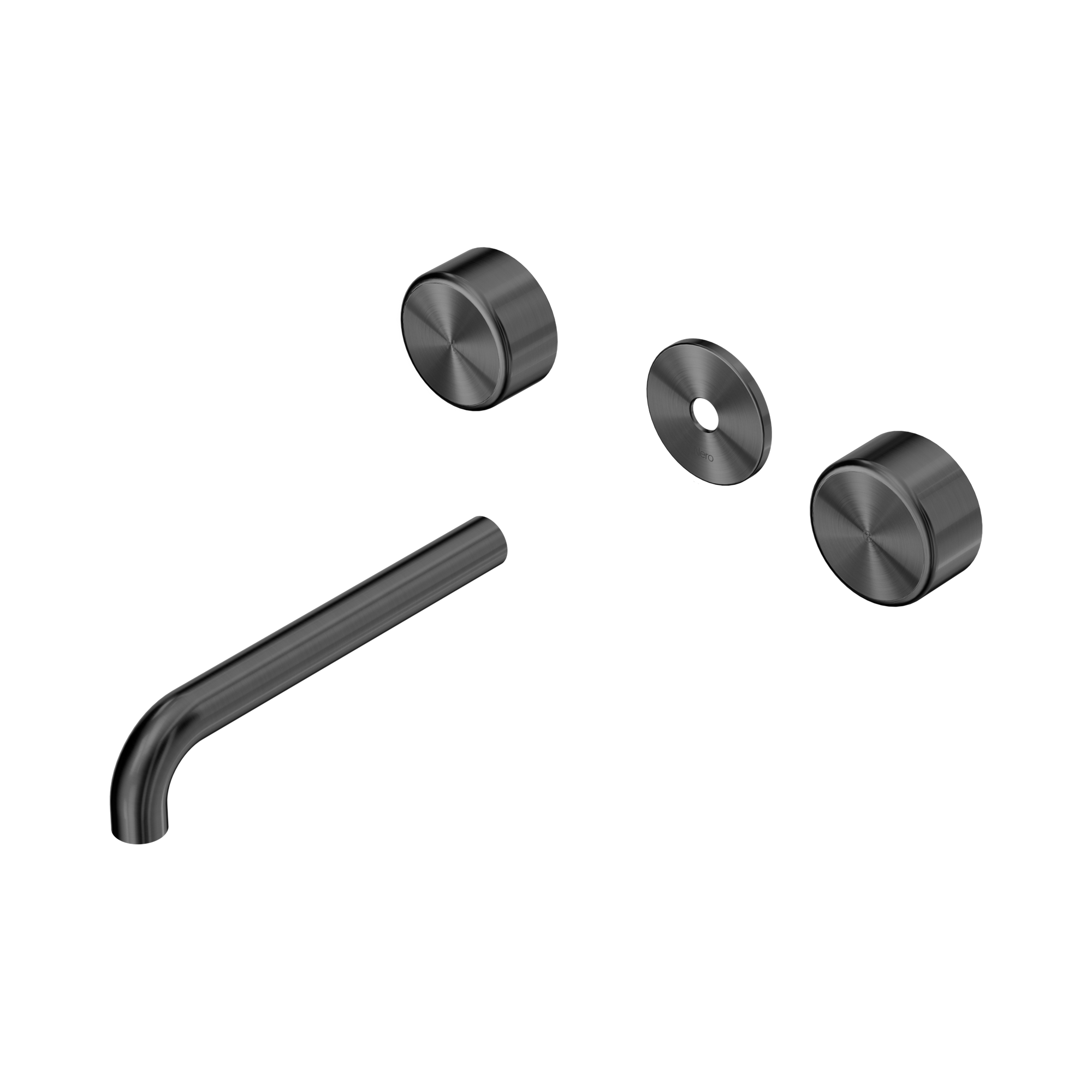 Nero Serenity Wall Basin Set 185mm Spout With Metal Handle Trim Kit Only, Gun Metal