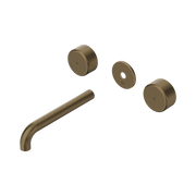 Nero Serenity Wall Basin Set 185mm Spout With Metal Handle Trim Kit Only, Tumbled Antique Brass