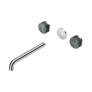 Nero Serenity Wall Basin Set 220mm Spout With Verde Alpi Handle Trim Kit Only, Chrome