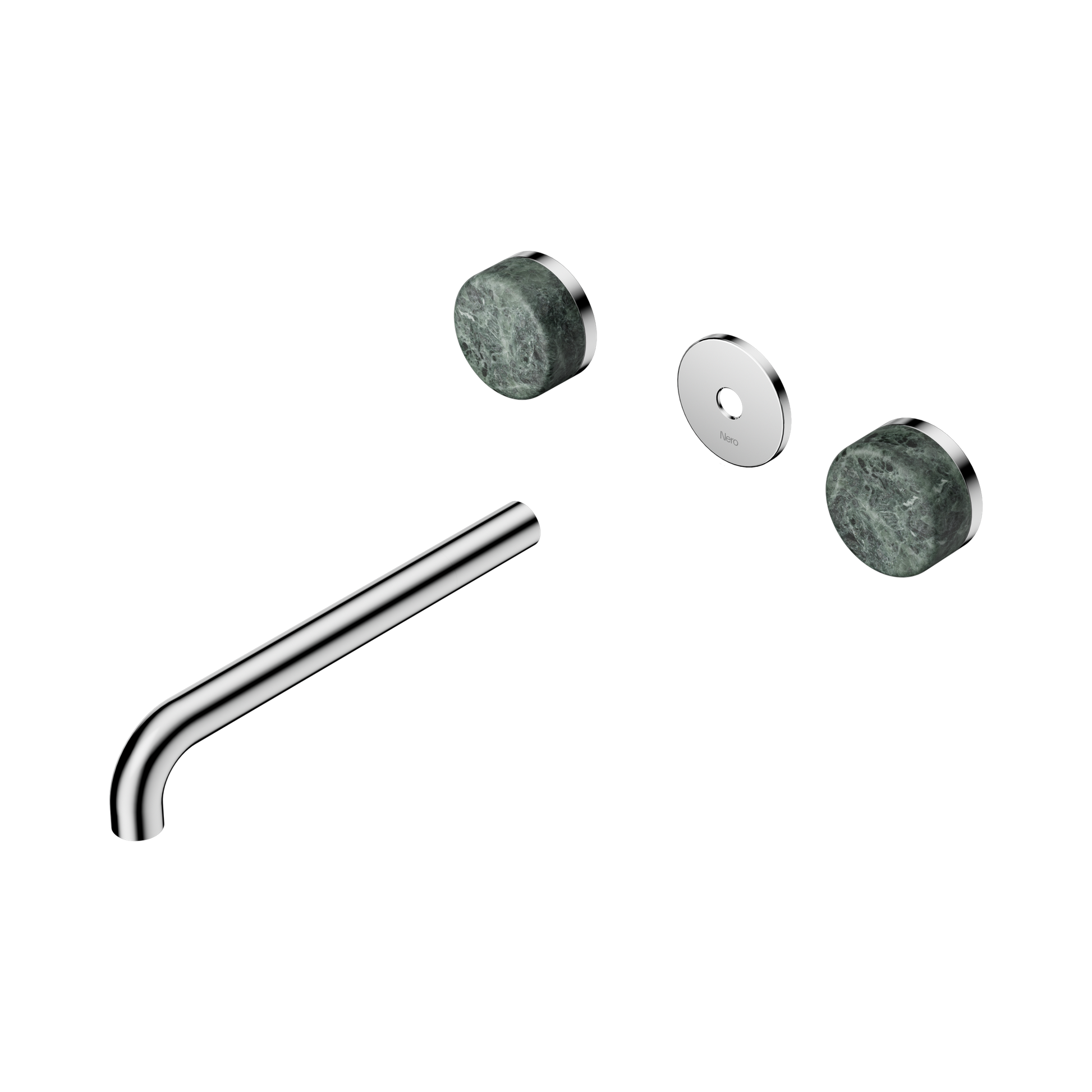 Nero Serenity Wall Basin Set 220mm Spout With Verde Alpi Handle Trim Kit Only, Chrome