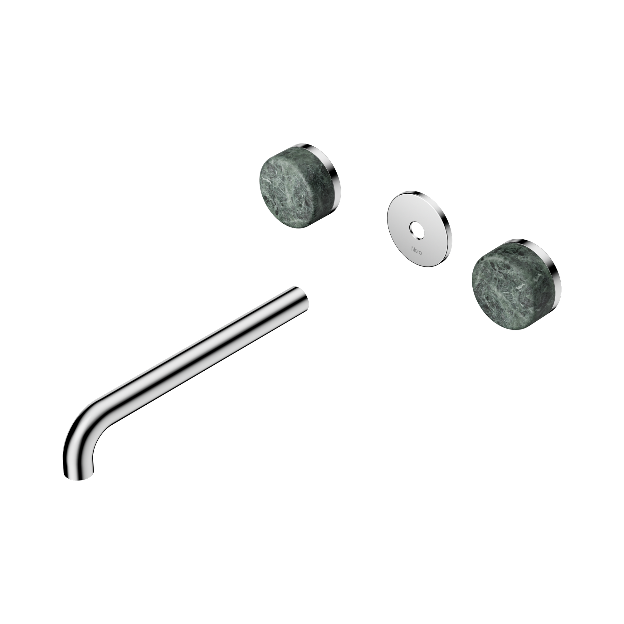 Nero Serenity Wall Basin Set 220mm Spout With Verde Alpi Handle Trim Kit Only, Chrome