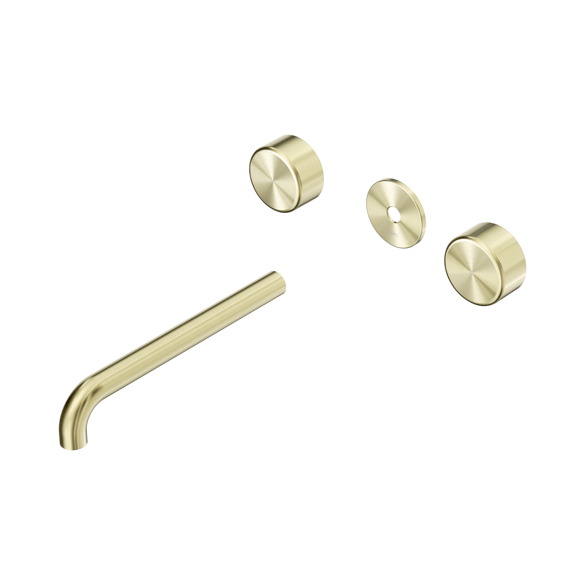 Nero Serenity Wall Basin Set 220mm Spout With Metal Handle Trim Kit Only, Brushed Gold