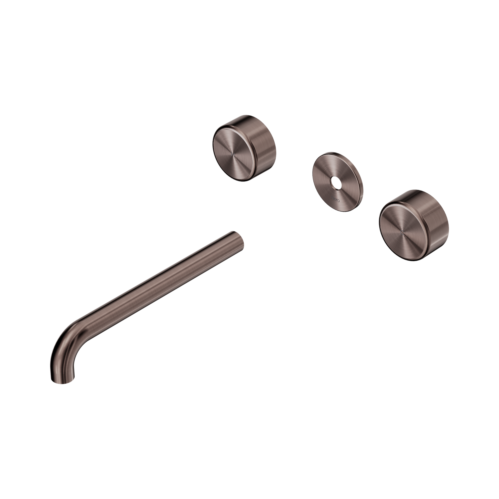 Nero Serenity Wall Basin Set 220mm Spout With Metal Handle Trim Kit Only, Brushed Bronze