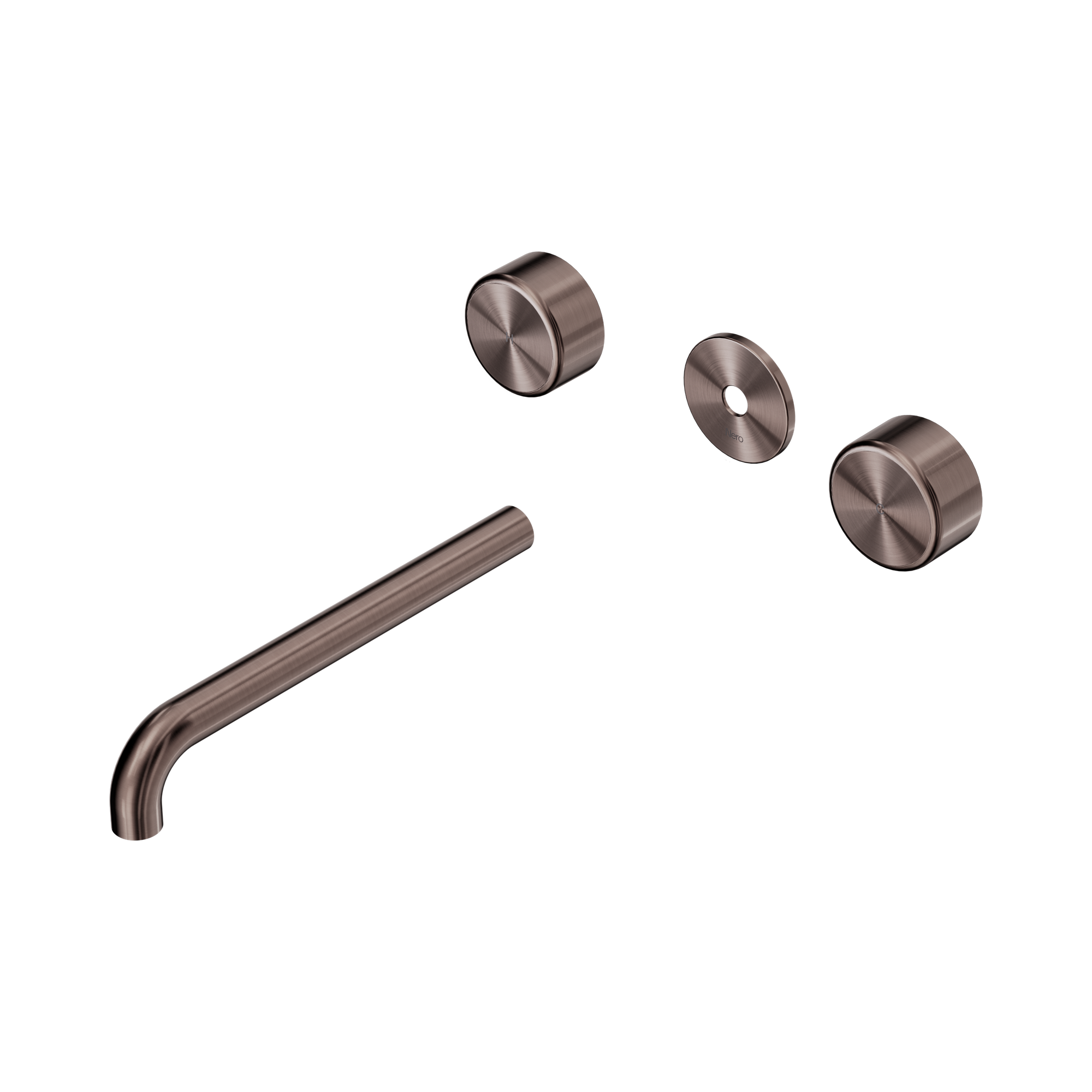 Nero Serenity Wall Basin Set 220mm Spout With Metal Handle Trim Kit Only, Brushed Bronze