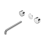 Nero Serenity Wall Basin Set 220mm Spout With Metal Handle Trim Kit Only, Chrome