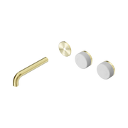 Nero Serenity Wall Basin Set 160mm Offset Spout With Carrara Handle Trim Kit Only, Brushed Gold
