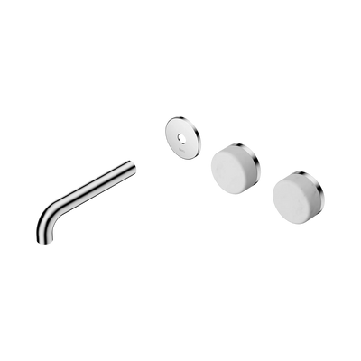 Nero Serenity Wall Basin Set 160mm Offset Spout With Carrara Handle Trim Kit Only, Chrome