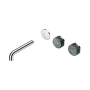 Nero Serenity Wall Basin Set 160mm Offset Spout With Verde Alpi Handle Trim Kit Only, Chrome