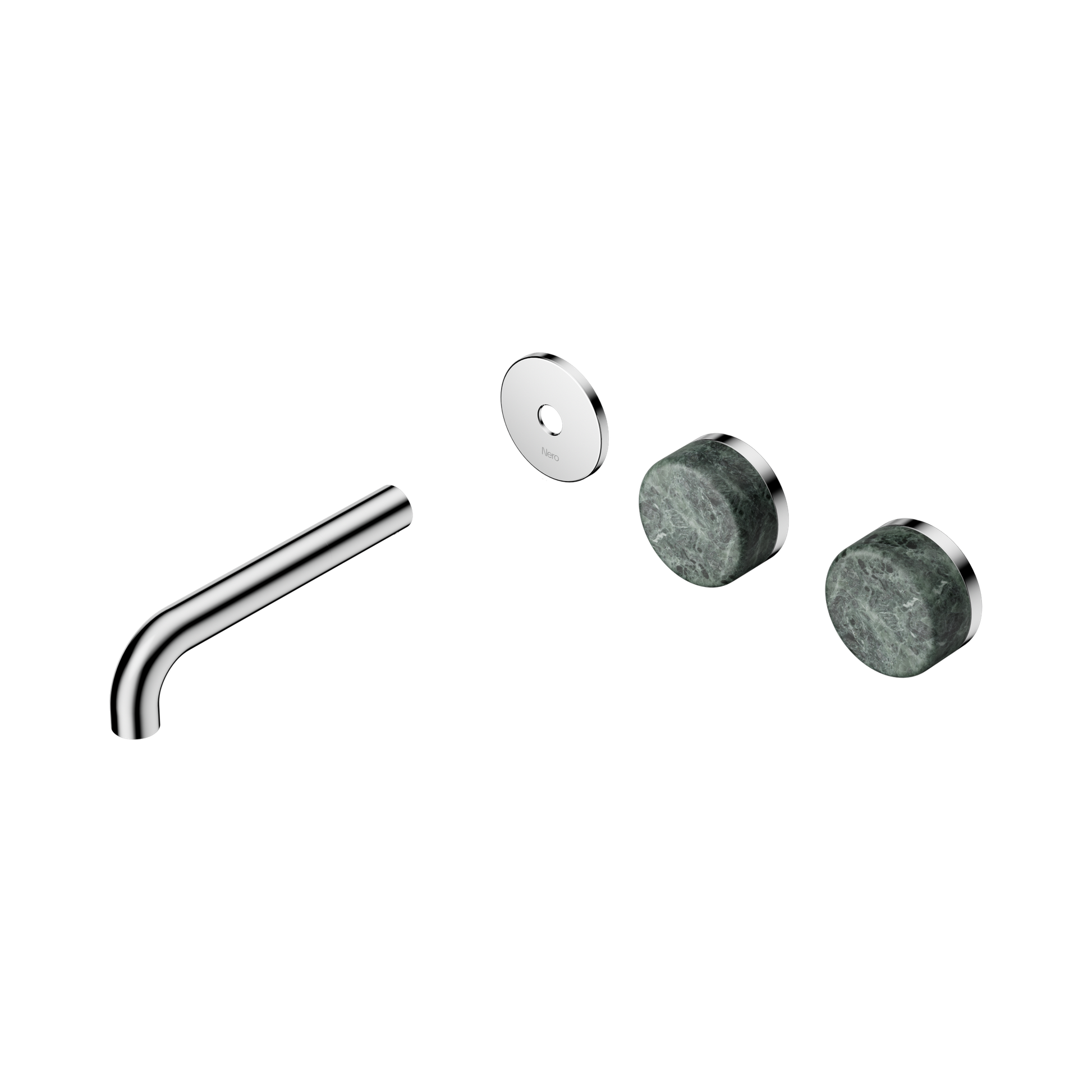 Nero Serenity Wall Basin Set 160mm Offset Spout With Verde Alpi Handle Trim Kit Only, Chrome