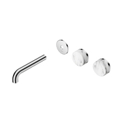 Nero Serenity Wall Basin Set 160mm Offset Spout With Arabescato Corchia Handle Trim Kit Only, Chrome