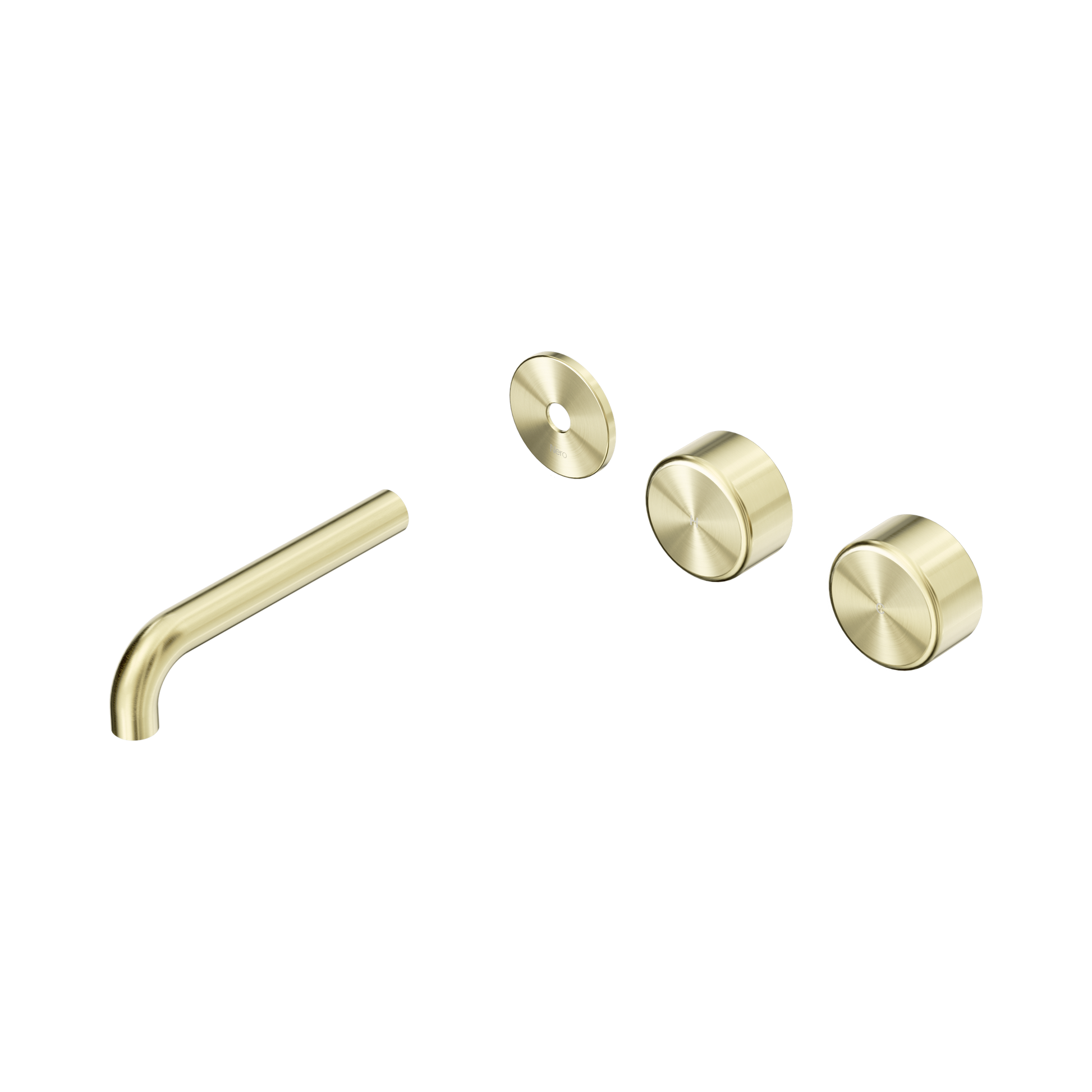 Nero Serenity Wall Basin Set 160mm Offset Spout With Metal Handle Trim Kit Only, Brushed Gold