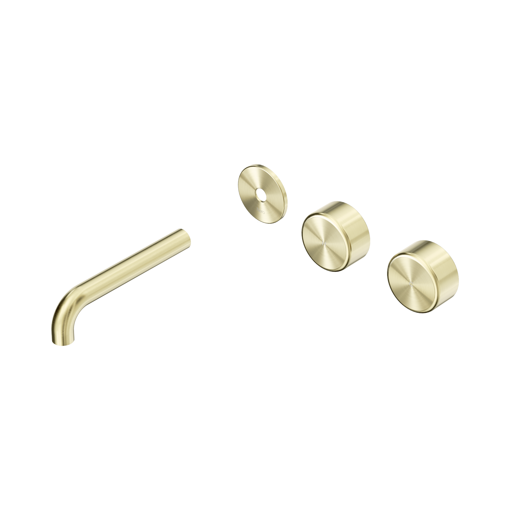 Nero Serenity Wall Basin Set 160mm Offset Spout With Metal Handle Trim Kit Only, Brushed Gold