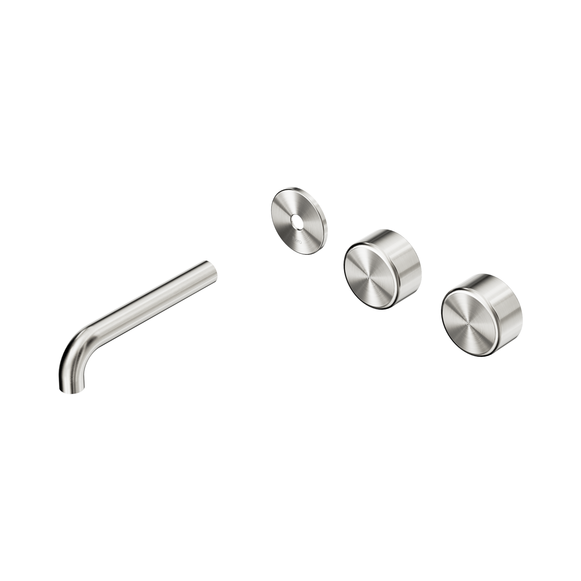 Nero Serenity Wall Basin Set 160mm Offset Spout With Metal Handle Trim Kit Only, Brushed Nickel