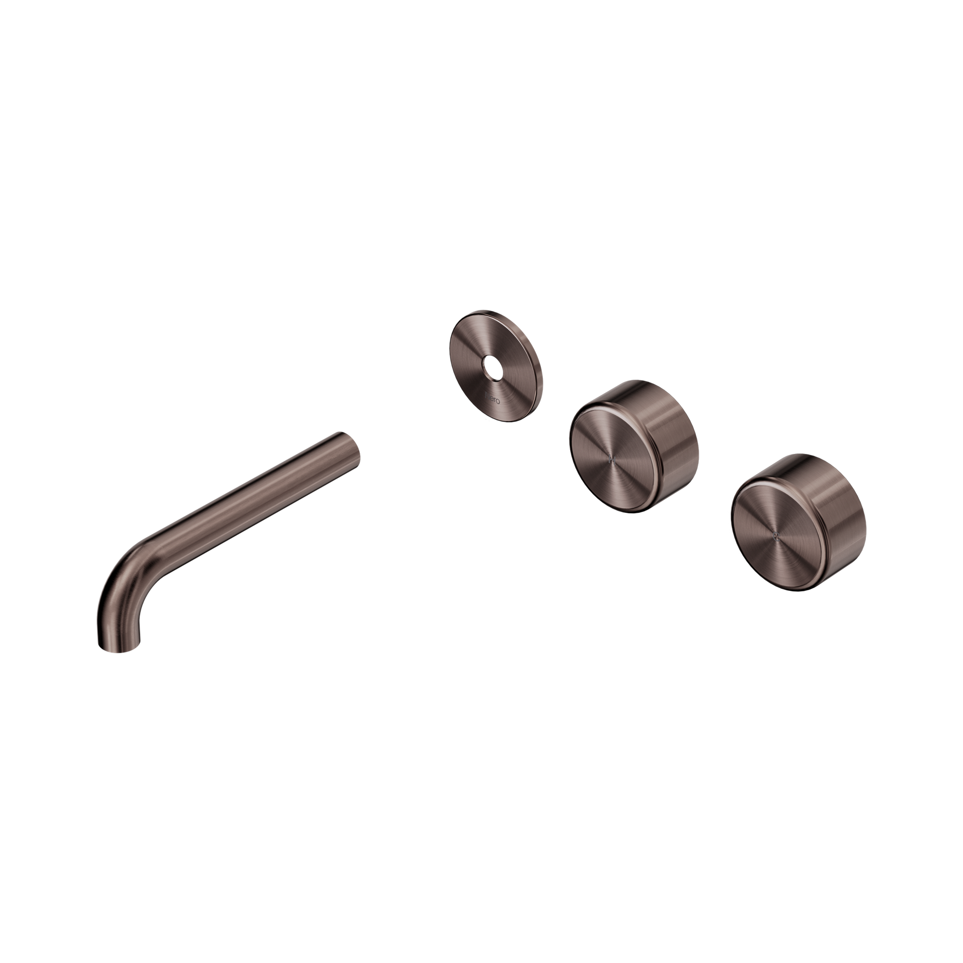 Nero Serenity Wall Basin Set 160mm Offset Spout With Metal Handle Trim Kit Only, Brushed Bronze