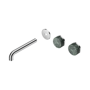 Nero Serenity Wall Basin Set 185mm Offset Spout With Verde Alpi Handle Trim Kit Only, Chrome