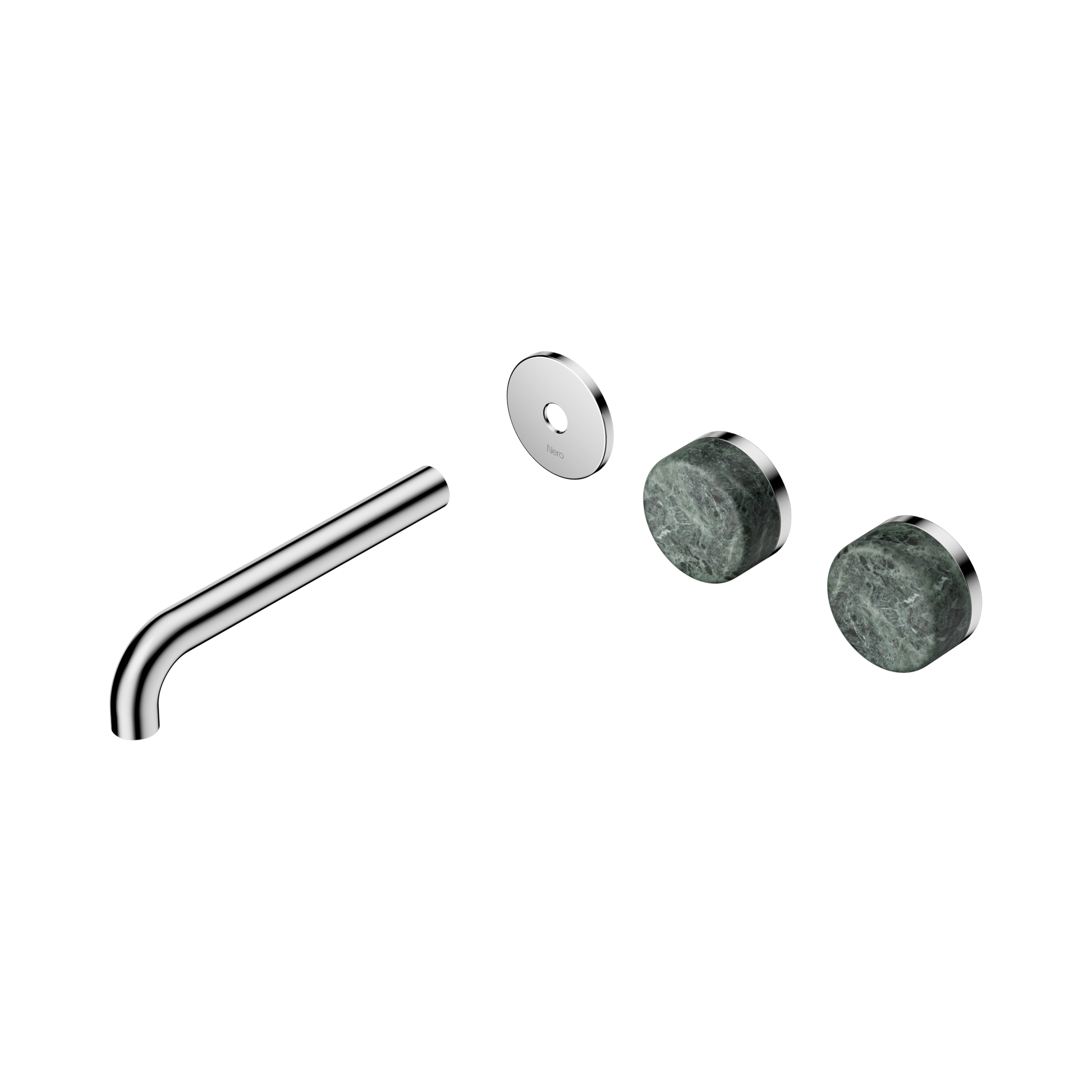 Nero Serenity Wall Basin Set 185mm Offset Spout With Verde Alpi Handle Trim Kit Only, Chrome