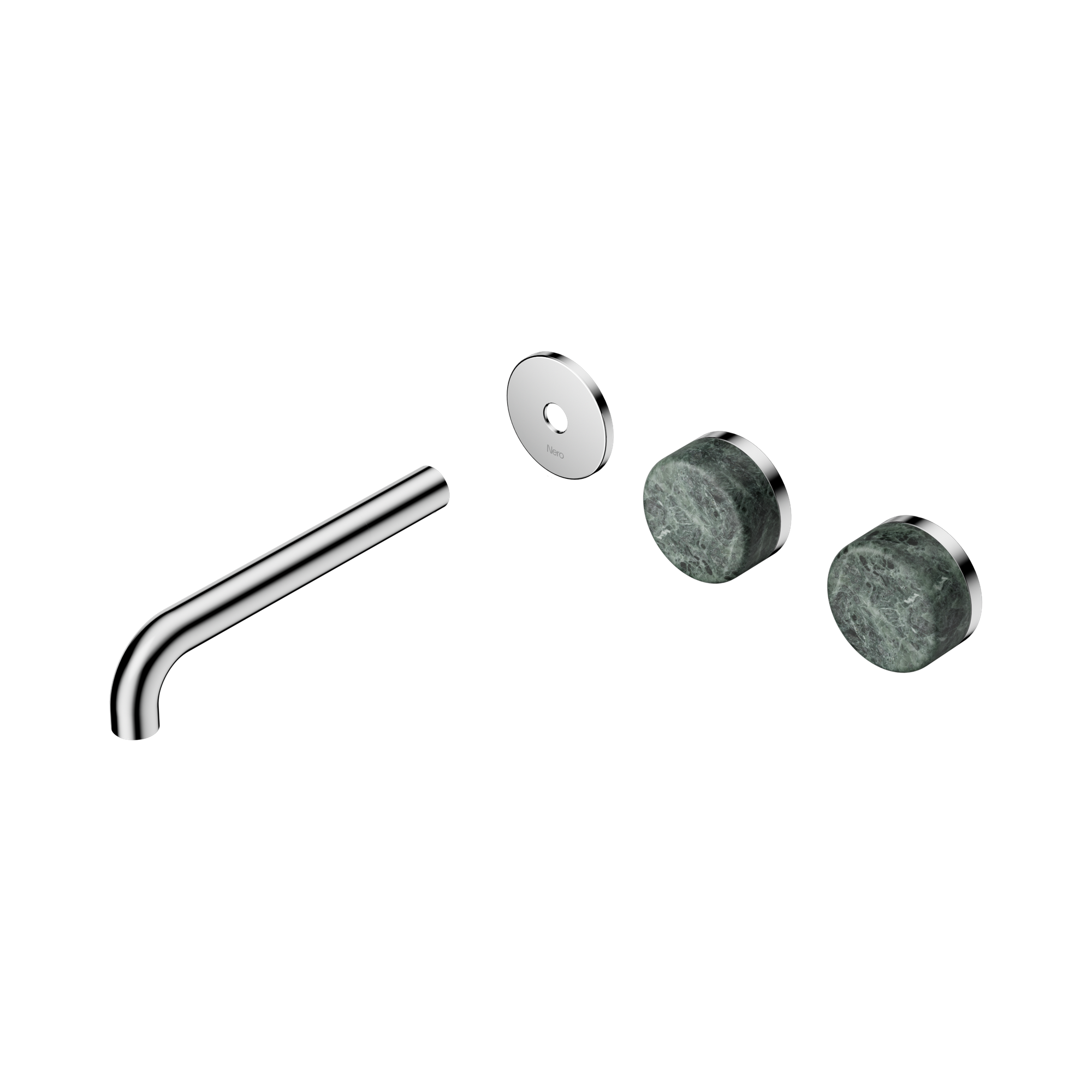 Nero Serenity Wall Basin Set 185mm Offset Spout With Verde Alpi Handle Trim Kit Only, Chrome