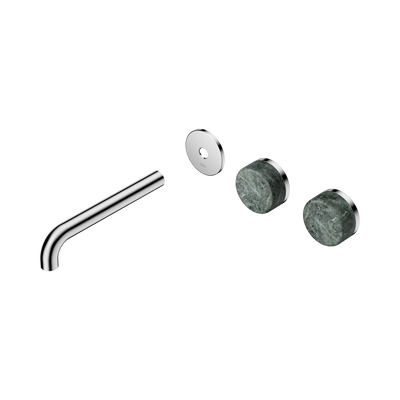 Nero Serenity Wall Basin Set 185mm Offset Spout With Verde Alpi Handle Trim Kit Only, Chrome