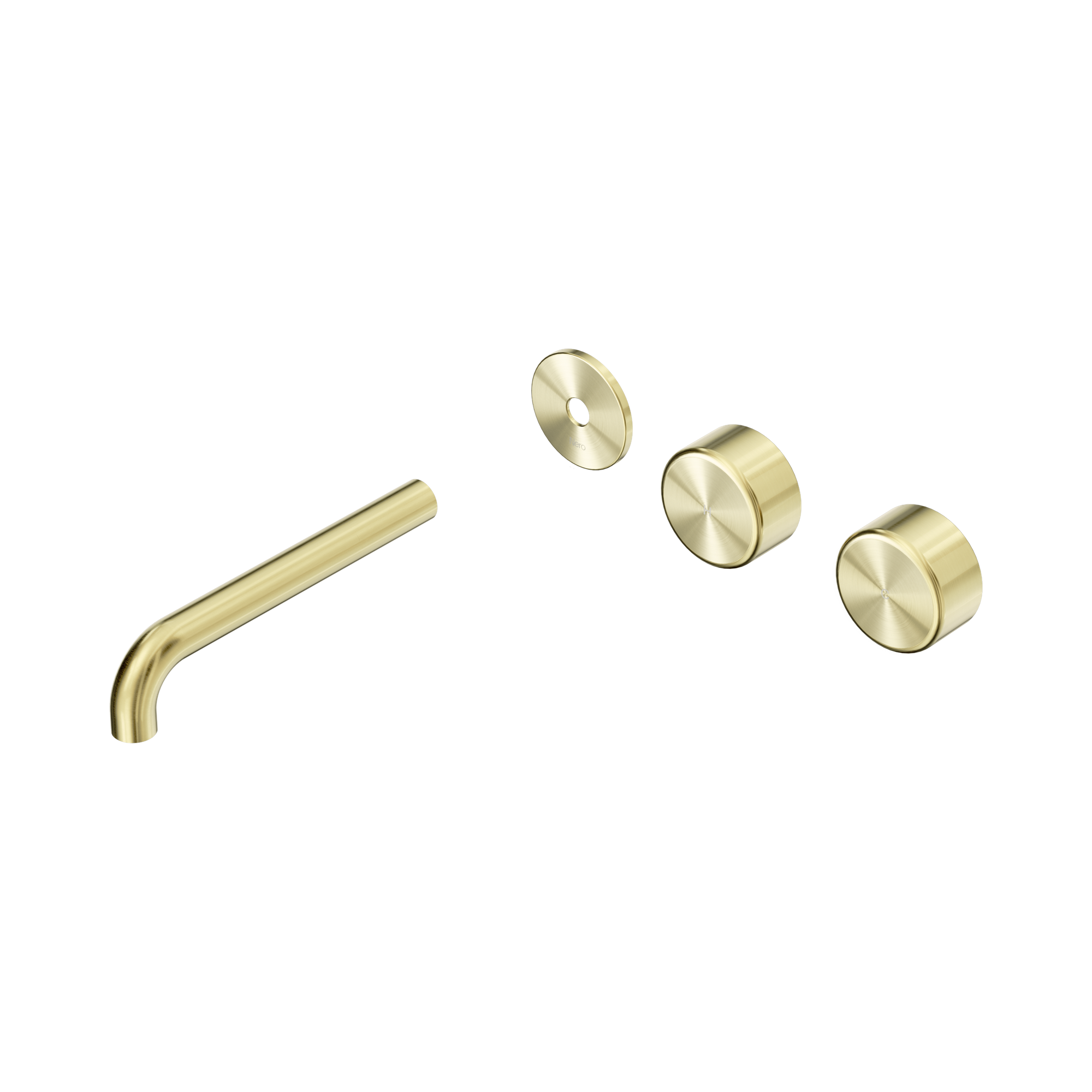 Nero Serenity Wall Basin Set 185mm Offset Spout With Metal Handle Trim Kit Only, Brushed Gold