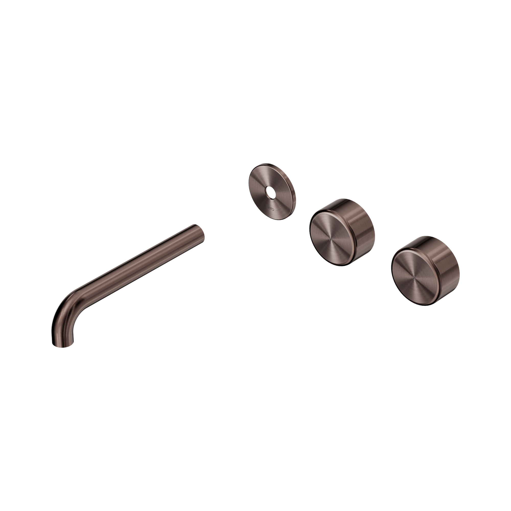 Nero Serenity Wall Basin Set 185mm Offset Spout With Metal Handle Trim Kit Only, Brushed Bronze