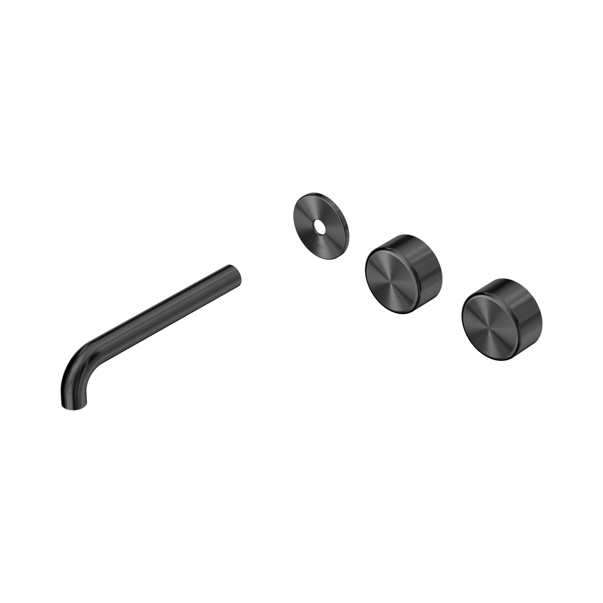 Nero Serenity Wall Basin Set 185mm Offset Spout With Metal Handle Trim Kit Only, Gun Metal