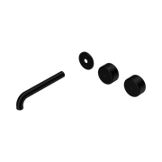 Nero Serenity Wall Basin Set 185mm Offset Spout With Metal Handle Trim Kit Only, Matte Black