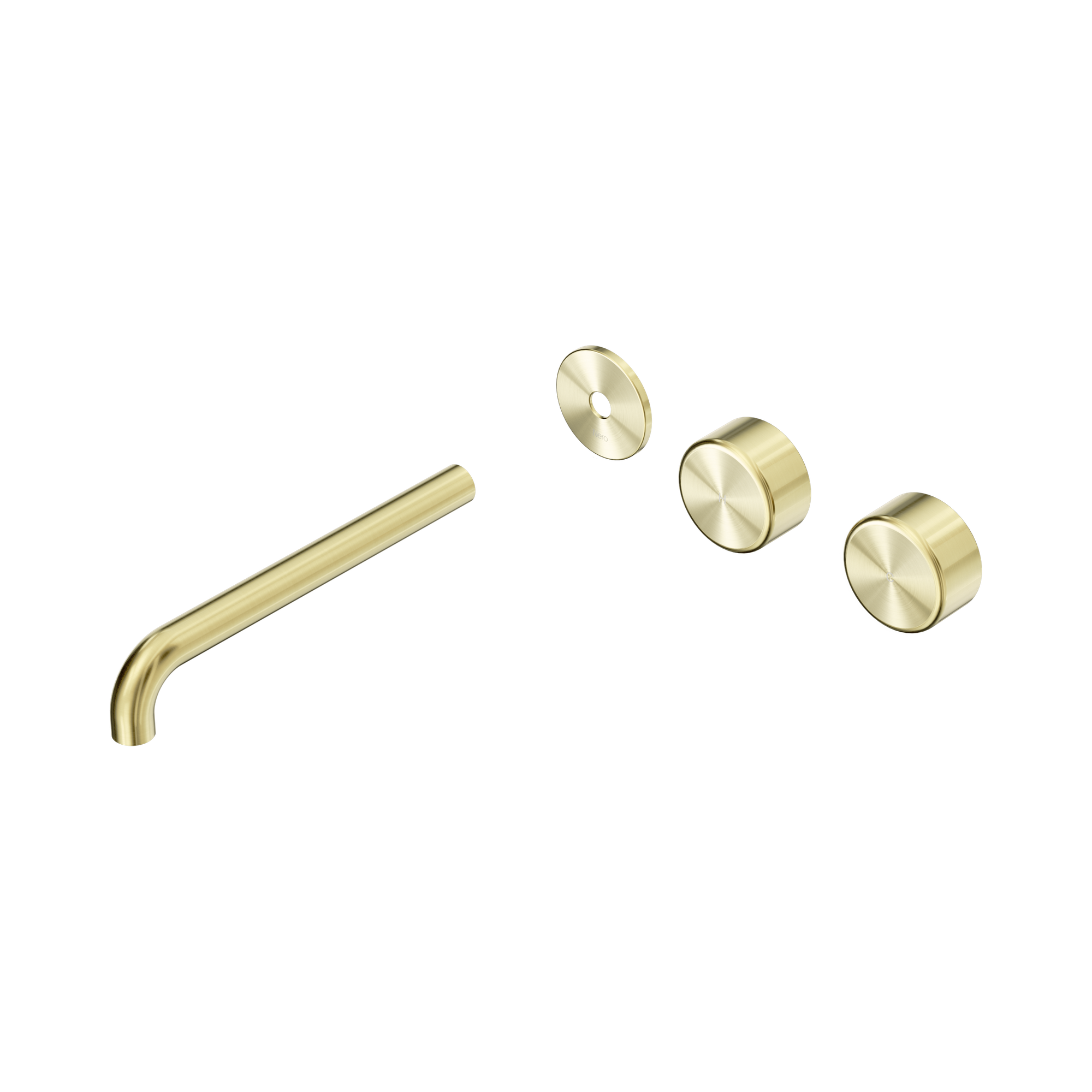 Nero Serenity Wall Basin Set 220mm Offset Spout With Metal Handle Trim Kit Only, Brushed Gold
